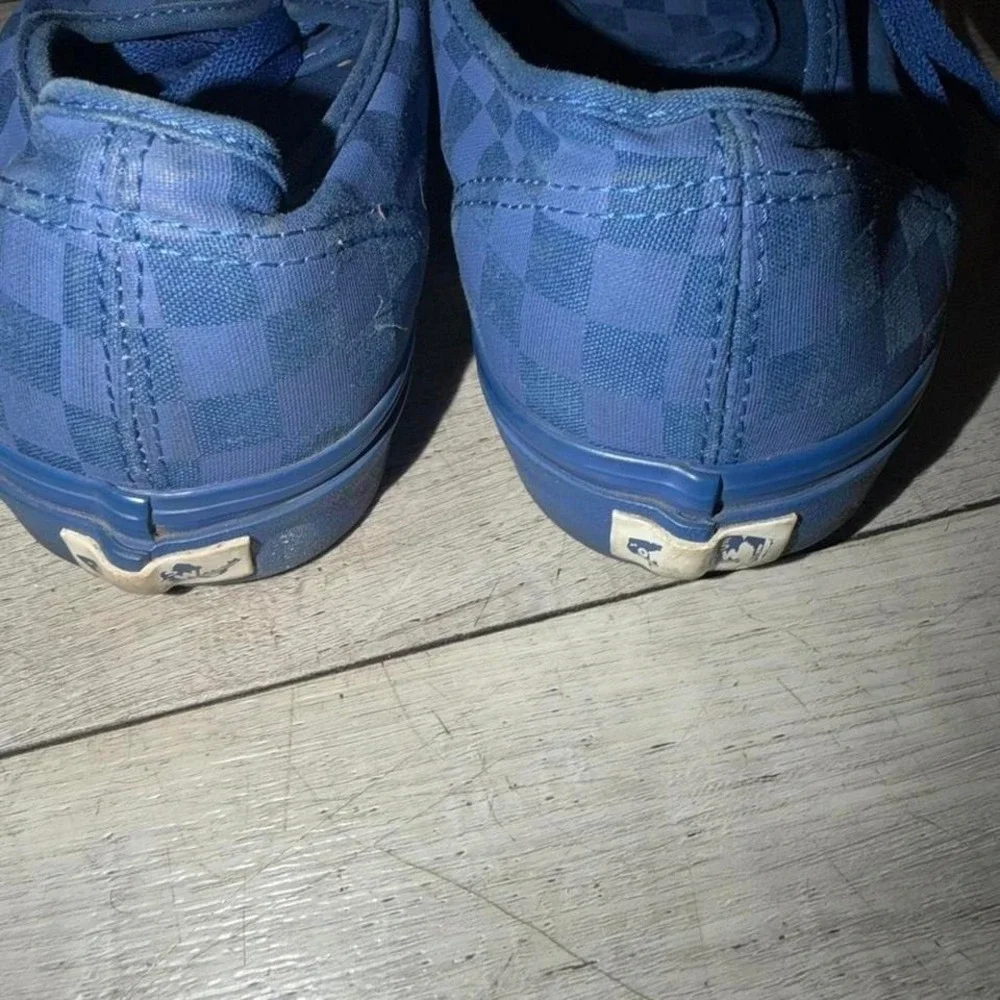 Vans navy blue checkered skateboarding‎ shoes men Size US 10.5